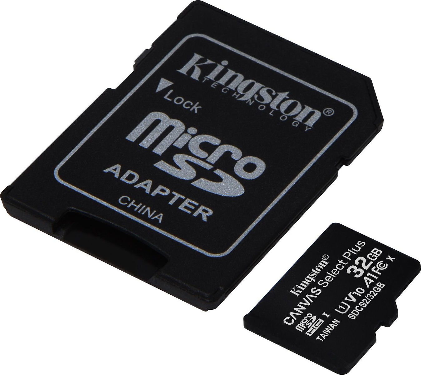 Kingston Canvas Select Plus microSDHC 32GB Class 10 U1 V10 A1 UHS-I με αντάπτορα