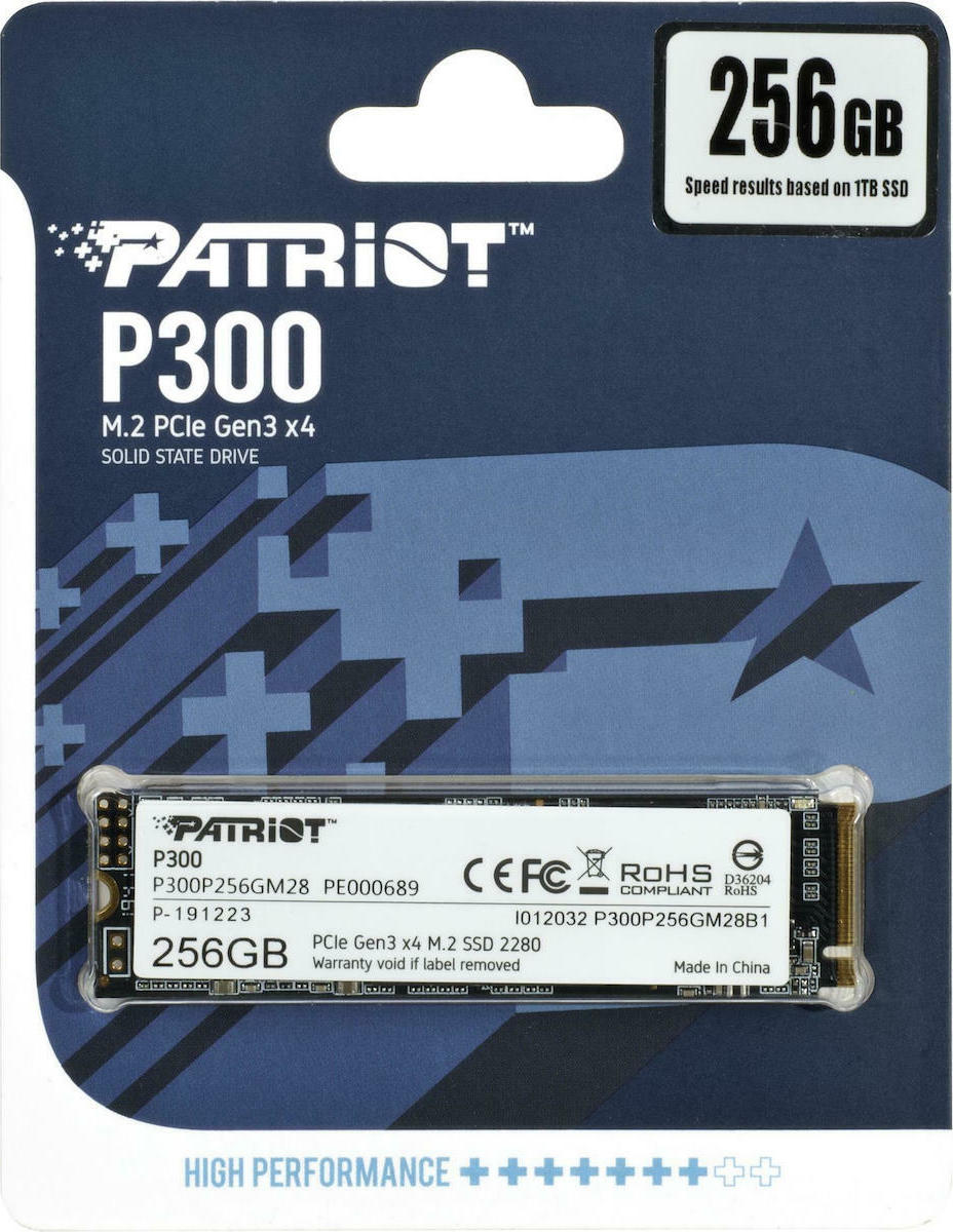 Patriot P300 SSD 256GB M.2 NVMe PCI Express 3.0