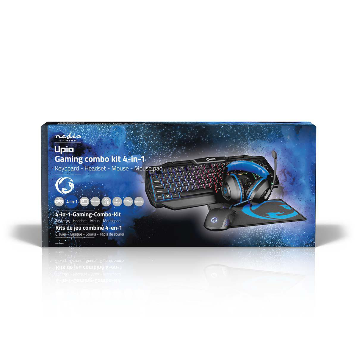 Nedis Gaming Wired Combo Kit (Keyboard,Mouse,Mouse Pad,Headset)