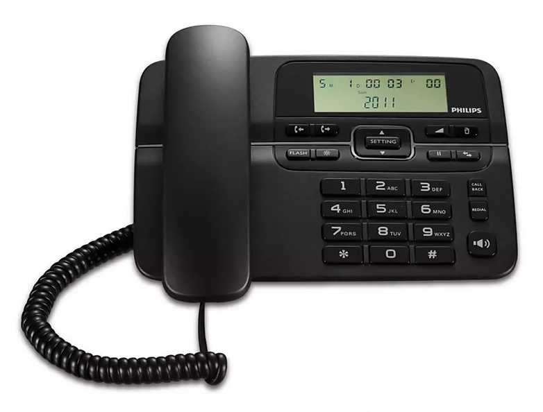 Ενσύρματο Τηλέφωνο Philips M20B-00, λειτουργία ανοιχτής ακρόασης, μαύρο