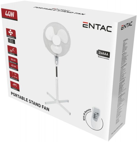 Entac Ανεμιστήρας Ορθοστάτης 44W Pulse Με Τηλεχειριστήριο