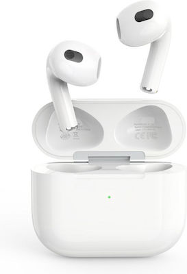 XO T4 In-ear Bluetooth Handsfree Ακουστικά με Θήκη Φόρτισης Λευκά