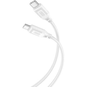 XO NB-Q236B Braided USB 2.0 Cable USB-C male - USB-C 60W Μαύρο 1m (XO-NB236B-BK