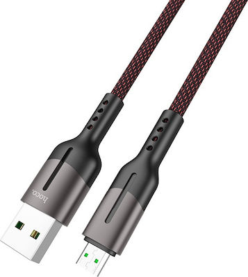 Hoco Braided USB 2.0 to micro USB Cable Μαύρο 1.2m (HC-U68MB)