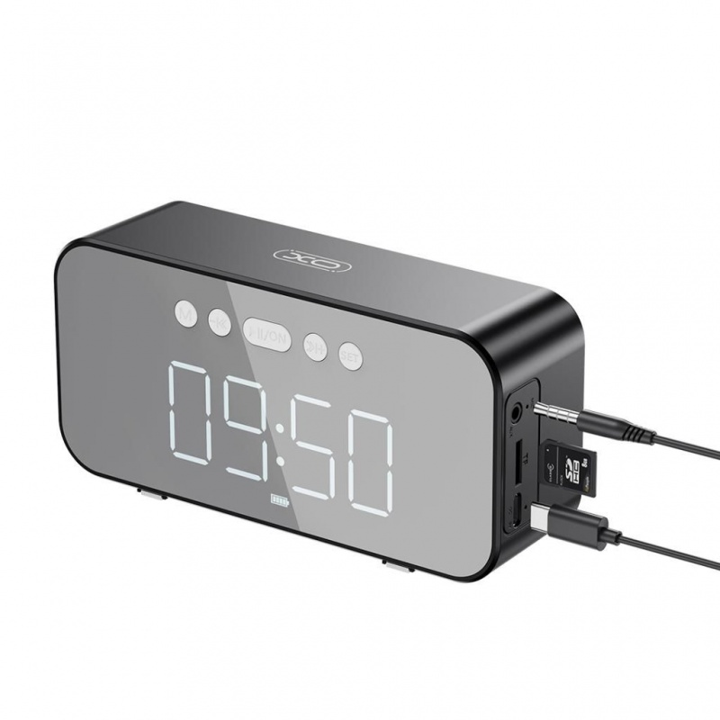 XO F41 Ρολόι-Ξυπνητήρι με Ηχείο Bluetooth Μαύρο